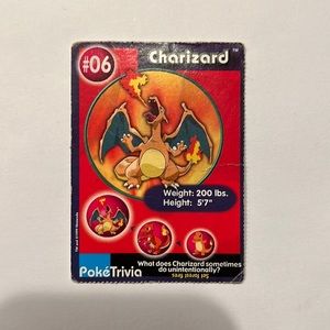 1999 Charizard #06 PokeTrivia Mewtwo Strikes Back Pokemon the first Movie Card
